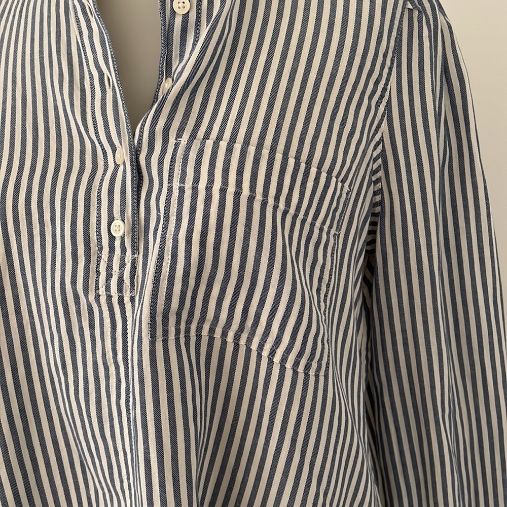 Madewell Puff-Sleeve Button Down Stripe - Picture 7 of 12